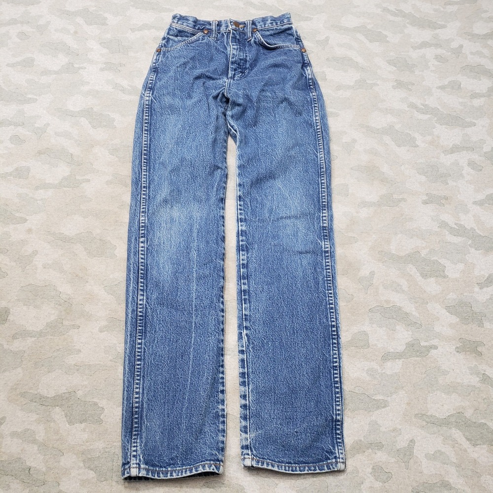 VTG Wrangler Jeans Kids 3x32 Blue Cowboy Cut Denim Medium Wash Made In USA